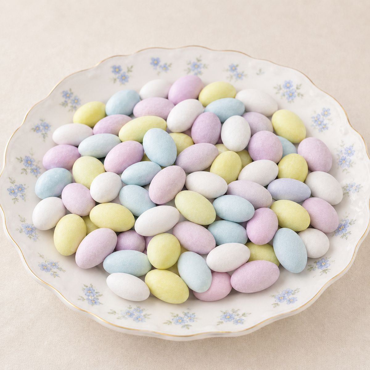 ドラジェ 幸福の種 訳あり300g（約80粒）パステル4色の糖衣アーモンド